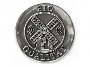 Metalletikett 'BIO-Qualität'